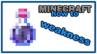 How to Make a Potion of Weakness  Easy Minecraft Potions Guide [upl. by Analed]