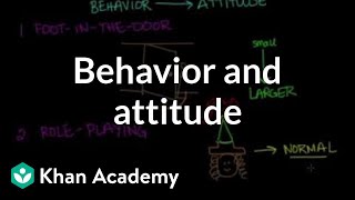 Behavior influences attitude  Behavior  MCAT  Khan Academy [upl. by Emmett605]