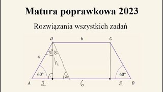 Matura poprawkowa 2023  rozwiązania wszystkich zadań [upl. by Normy]