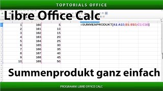 Summenprodukt ganz einfach LibreOffice Calc [upl. by Roland]