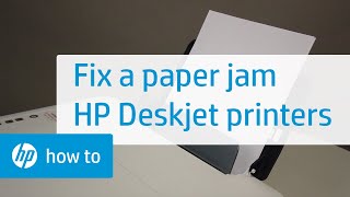 Fixing a Paper Jam  HP Deskjet Printers  HP [upl. by Holmann]