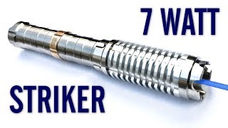 Sanwu Striker 7W 455nm Blue Laser Pointer Review [upl. by Tema804]