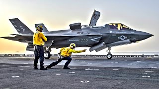 F35 Lightning II Takeoff and Landing from Aircraft Carrier and Amphibious Assault Ship [upl. by Araihc]