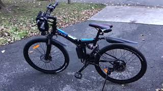 Vivi Electric Bike Folding Electric Mountain Bike for Adults Review [upl. by Hnib567]