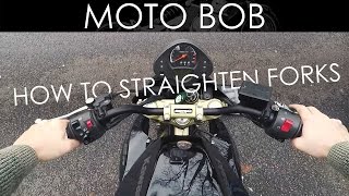 Motorcycle Fork amp Handlebar Alignment How To Straighten [upl. by Erastes]