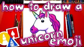 How To Draw The Unicorn Emoji 🦄 [upl. by Yann767]