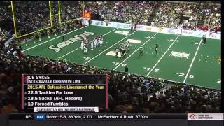 2015 Arena Bowl XXVIII Jacksonville Sharks at San Jose SaberCats [upl. by Atorod]