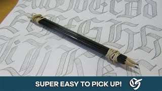 How to do Gothic Calligraphy with Pencils Part 2 Full Alphabet [upl. by Ozneral]