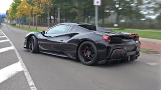 Full Carbon Black Ferrari 488 Pista Spider 720HP  Lovely Sounds [upl. by Nawiat]