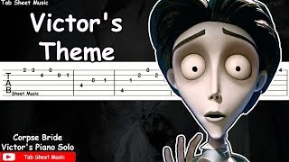 Corpse Bride  Victors Piano Solo Guitar Tutorial [upl. by Fulton]