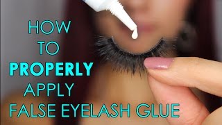 How to PROPERLY Apply False Eyelash Glue ALL ABOUT ADHESIVES Part 1 of 3 [upl. by Dhu842]