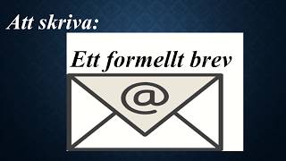 Att skriva ett formellt brev SFI CD [upl. by Esteban]