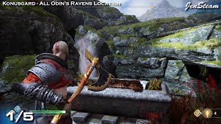 God of War All Odins Ravens in Konunsgard Allfather Blinded Trophy [upl. by Aserret]