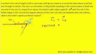 A uniform thin rod of length 0500 m and mass 400kg [upl. by Pooley]