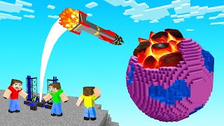 We Blew Up Minecraft Planets With MISSILES [upl. by Emad]