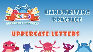 Endless Learning Academy  Handwriting Practice 1  Uppercase Letters  Originator Games [upl. by Ahsinej]