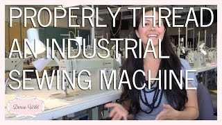 SEWING HOWTO Thread An Industrial Sewing Machine [upl. by Cathrin129]