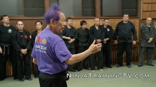 SPECIAL Ninja Grandmaster Masaaki Hatsumi Sensei  Budo Taijutsu at Hombu Dojo 3 [upl. by Lauritz857]