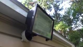 Lithonia Lighting FloodlightOutdoor PA speakers [upl. by Bernadina]