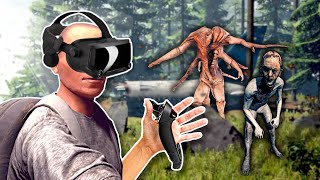 We Got Lost in a Scary Forest inhabited by ZOMBIES  The Forest VR Gameplay [upl. by Sybley]