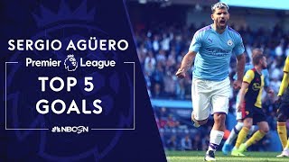 Sergio Agueros top 5 Premier League goals  NBC Sports [upl. by Blair]