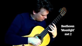 Beethoven  Moonlight Sonata  2nd Movement  Classical Guitar [upl. by Mina]