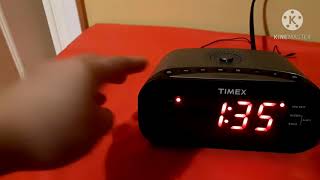 TIMEX T231Y alarm clock how to set time and alarm [upl. by Amilah]