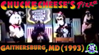 Chuck E Cheese’s Pizza Holiday 1993 and Chuck E March 1993 Gaithersburg MD [upl. by Hebert]