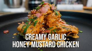 Creamy Garlic Honey Mustard Chicken  The Best Recipe [upl. by Namien925]