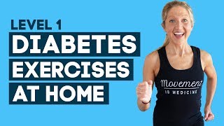 Diabetes Exercises At Home Workout To Help Control Diabetes Level 1 [upl. by Nigen210]