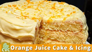 Orange Juice Cake with Concentrate  Orange Cake amp Icing [upl. by Gothart]