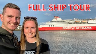 SPIRIT OF TASMANIA DAY SAILING  Full ship tour car loading and cabin review  Tassie vlog 1 [upl. by Henigman]