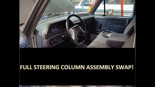 How To Replace Steering Column 1990 Ford F150 [upl. by Nikita]