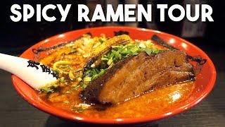 Epic SPICY Ramen Tour in Tokyo Japan [upl. by Jeanie]