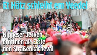 Köln Weiberfastnacht  Nippes eröffnet den Straßenkarneval auf dem Wilhelmplatz [upl. by Nroht175]