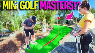 Playing the Mini Golf Masters PROFESSIONAL Course 2v2 Match [upl. by Ailuy]