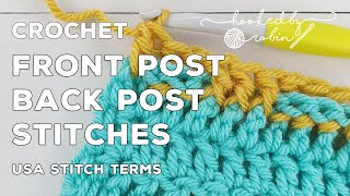 How to Crochet Front amp Back Post Stitches FPdc amp BPdc [upl. by Lamaj885]