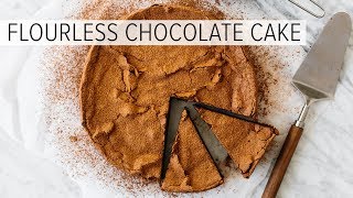 FLOURLESS CHOCOLATE CAKE  easy glutenfree paleo and keto friendly [upl. by Ahsrat]