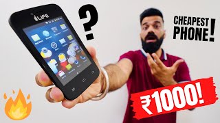 Worlds Cheapest Android Phone Unboxing  Only ₹1000🔥🔥🔥 [upl. by Ahseenat57]