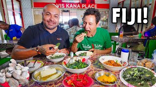 First Time in Fiji 🇫🇯 FIJIAN STREET FOOD  Taro Leaves Fish Kokoda  Market Tour [upl. by Samira375]