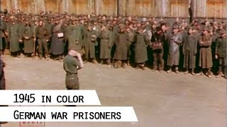 German war prisoners 1945 in color [upl. by Demmahom]