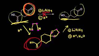 Acetals as protecting groups and thioacetals  Organic chemistry  Khan Academy [upl. by Annalee]