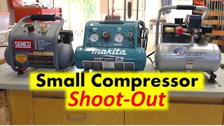 1 Gallon Air Compressor Shoot Out [upl. by Ahsinnod]