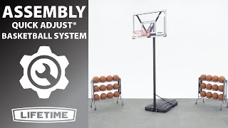 Lifetime Quick Adjust® Basketball System  Lifetime Assembly Video [upl. by Lenore]