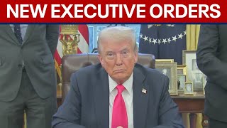 President Trump signs new executive orders [upl. by Dleifniw]