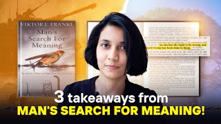 Three takeaways from Mans Search For Meaning  KKS [upl. by Epps]