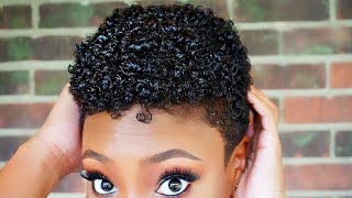 HOW TO Simple Tapered TWA Wash N Go Routine [upl. by Annawt188]