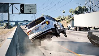 BeamNG Drive  Realistic Freeway Crashes 5 [upl. by Acined]