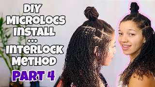 DIY MICROLOCS INSTALL  Interlock Method  Starter Locs  Part 4 [upl. by Vena]