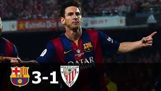 FC Barcelona vs Athletic Bilbao 31 Highlights CDR Final 201415 HD 720p English Commentary [upl. by Wulfe919]